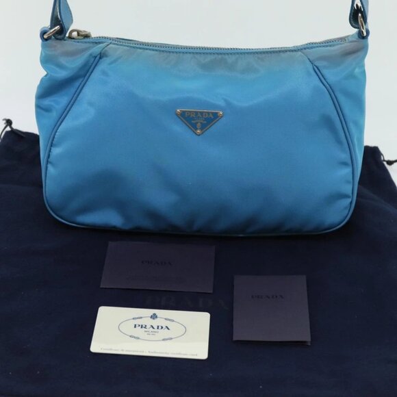 PRADA Accessory Pouch Nylon Light Blue Auth - Picture 2 of 15